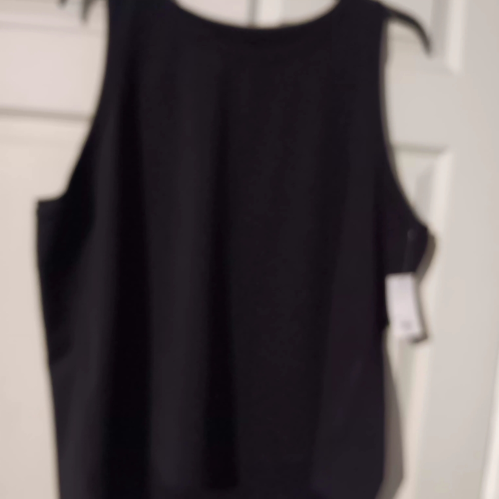 Tek Gear Womens Plus Sz 2X Classic Black Sleeveless Active Wear Top